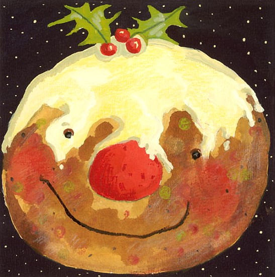 Christmas Pudding (gouache)  von David  Cooke