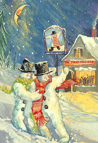 The Jolly Snowman (gouache)  von David  Cooke