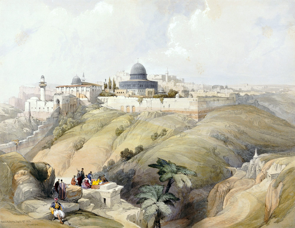 Blick auf Jerusalem.  von David Roberts