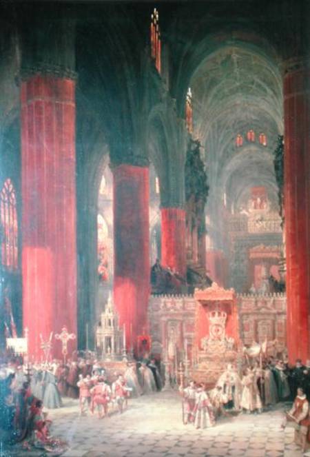 Procession in Seville Cathedral von David Roberts