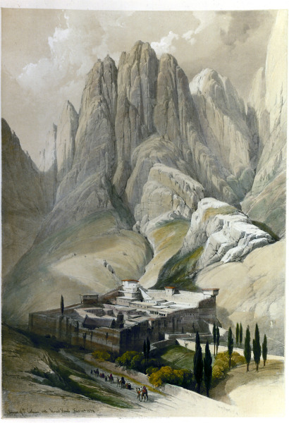 Sinai, Katharinenkloster von David Roberts