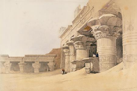 Temple of Horus, Edfu, from ''Egypt and Nubia''; engraved by Louis Haghe (1806-85) published in Lond