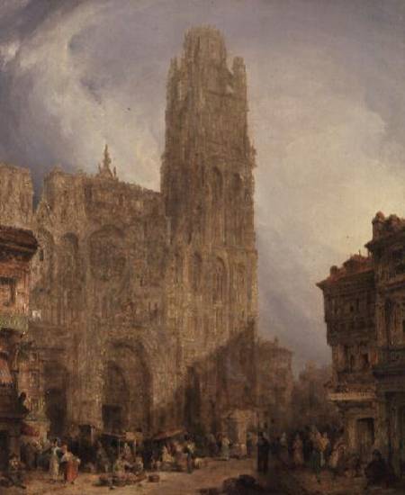 West Front of Notre Dame, Rouen von David Roberts