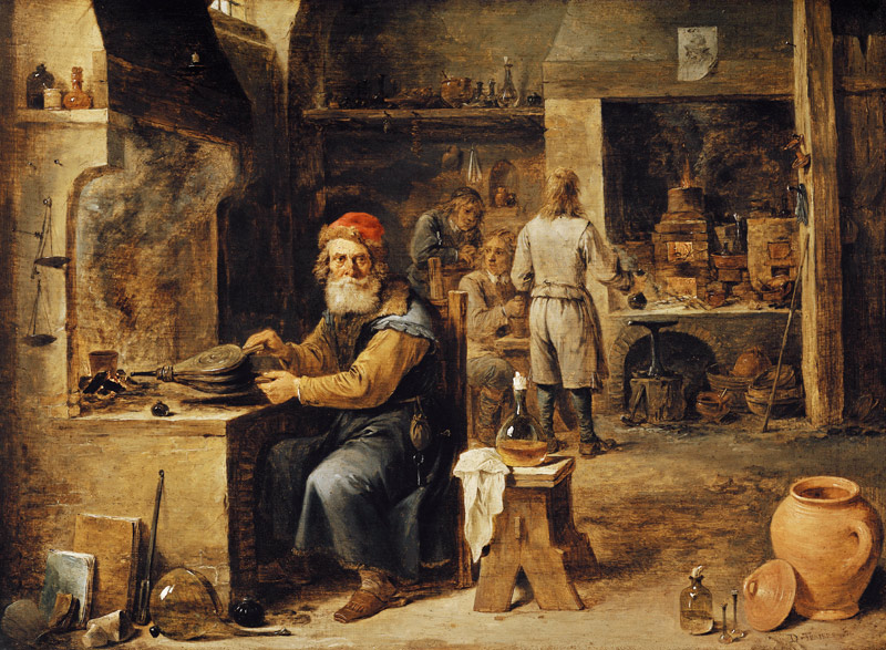 Der Alchimist. von David Teniers