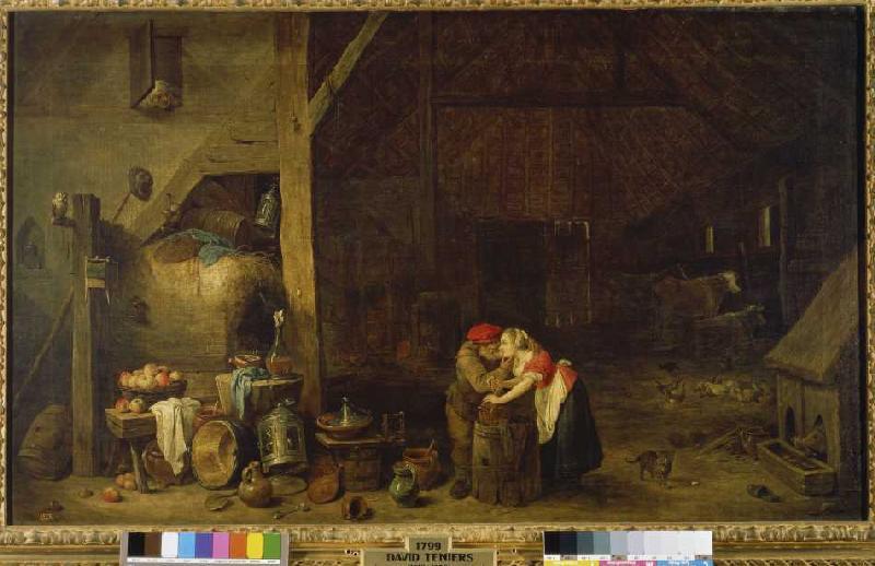 Der Alte und die Magd. von David Teniers