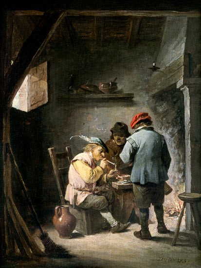 Peasants by an Inn Fire von David Teniers