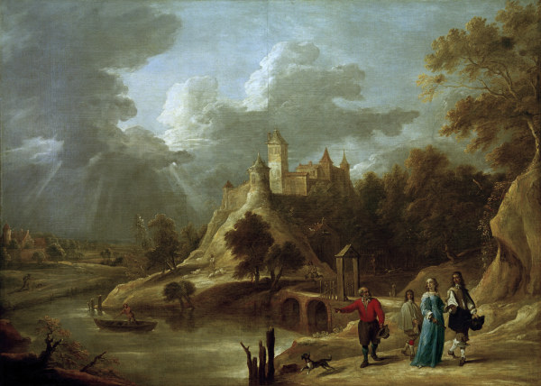 D.Teniers d.J., Landschaft mit Burg und von David Teniers