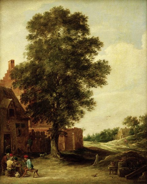 D.Teniers d.J., Wirtshaus unter Linde von David Teniers