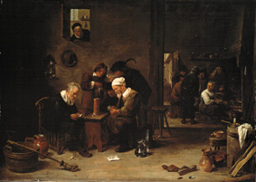 Kartenspieler und Raucher von David Teniers