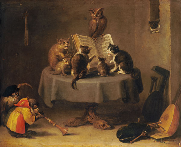 Katzen und Affenkonzert von David Teniers