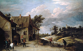 Kegelspiel vor der Schänke von David Teniers