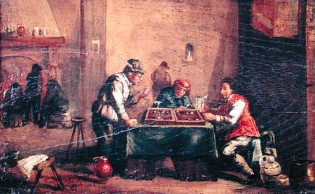 Men Playing Backgammon in a Tavern von David Teniers