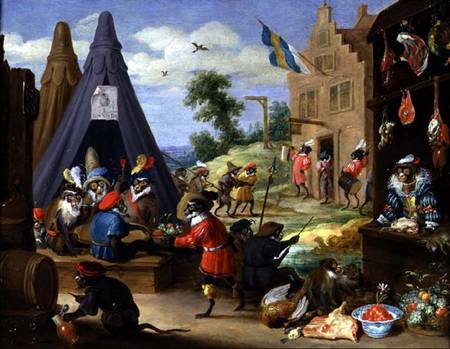 A Monkey Encampment von David Teniers