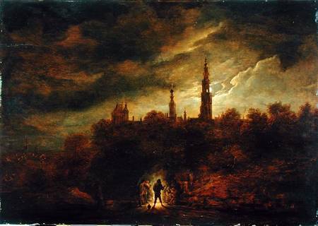 Moonlight Landscape von David Teniers