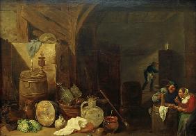 D. Teniers d.J., Abendessen in der ...
