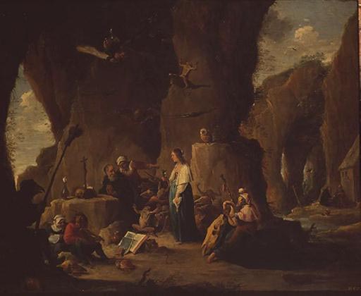 Die Versuchung des Heiligen Antonius in der Felsengrotte von David Teniers
