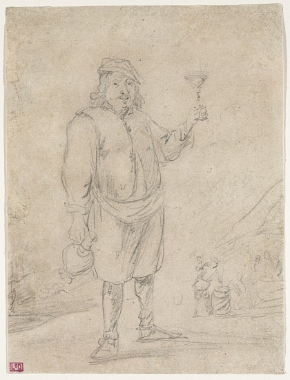 Peasant Raising a Glass of Wine von David the Younger Teniers