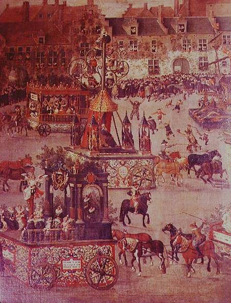 The Ommeganck in Brussels on 31st May 1615: detail of the Triumph of Isabella of Spain (1566-1633) 1 von Denys van Alsloot