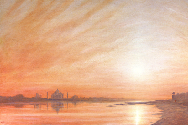 Taj Mahal at Sunset von Derek Hare