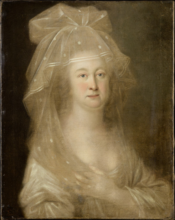 Bildnis einer Frau mit Schleier von Deutscher Meister der zweiten Hälfte des 18. Jahrhunderts