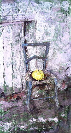 Blue Chair, 1991 (board)  von Diana  Schofield