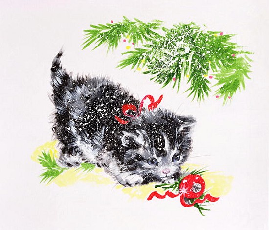Christmas Kitten  von Diane  Matthes
