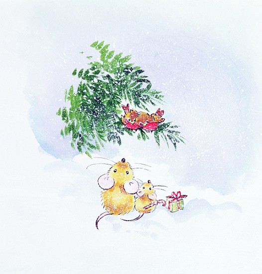 Christmas Mice and Robins  von Diane  Matthes