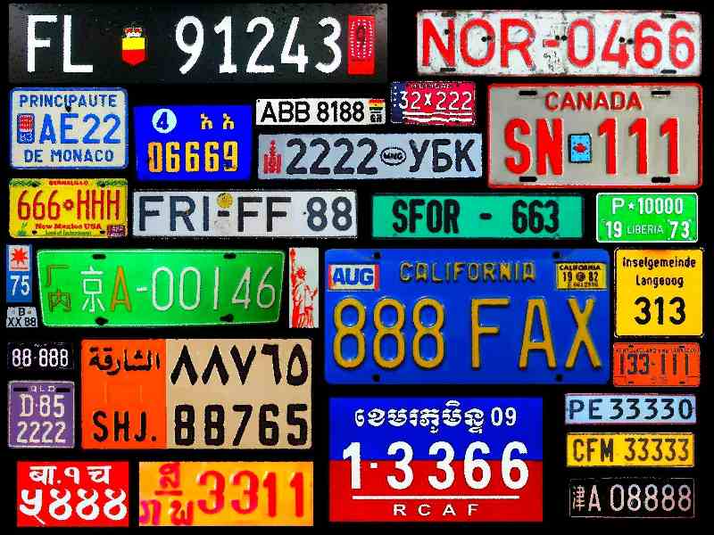 Autokennzeichen aus aller Welt von Christophe Didillon
