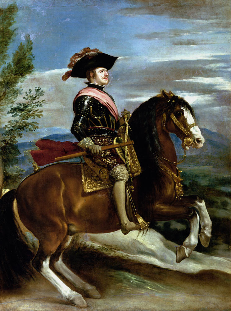 Equestrian Portrait of King Philip IV of Spain (1605-65) von Diego Rodriguez de Silva y Velázquez