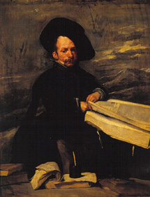 Bildnis des Hofnarren Don Diego de Acedo El Primo. von Diego Rodriguez de Silva y Velázquez