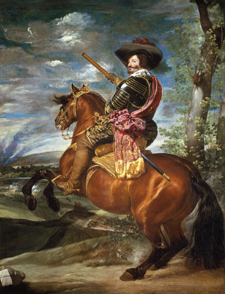 Gaspar de Guzmán, Herzog von Olivares zu Pferd von Diego Rodriguez de Silva y Velázquez