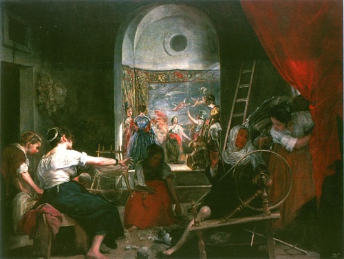 Die Teppichwirkerinnen (Las Hilanderas) von Diego Rodriguez de Silva y Velázquez