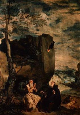 St. Anthony the Abbot and St. Paul the First Hermit c.1642