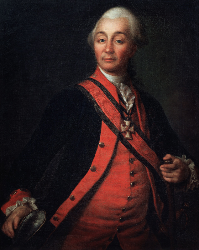 Porträt des Feldmarschalls Generalissimus Graf Alexander Suworow (1729–1800) von Dimitrij Grigorjewitsch Lewizkij