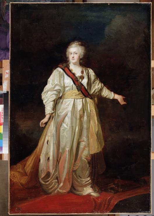 Porträt der Kaiserin Katharina II. (1729-1796) von Dimitrij Grigorjewitsch Lewizkij