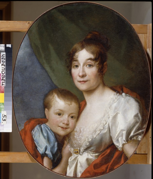 Porträt von Fürstin Ekaterina Alexandrowna Schachowskaja (1777-1846) mit Tochter von Dimitrij Grigorjewitsch Lewizkij