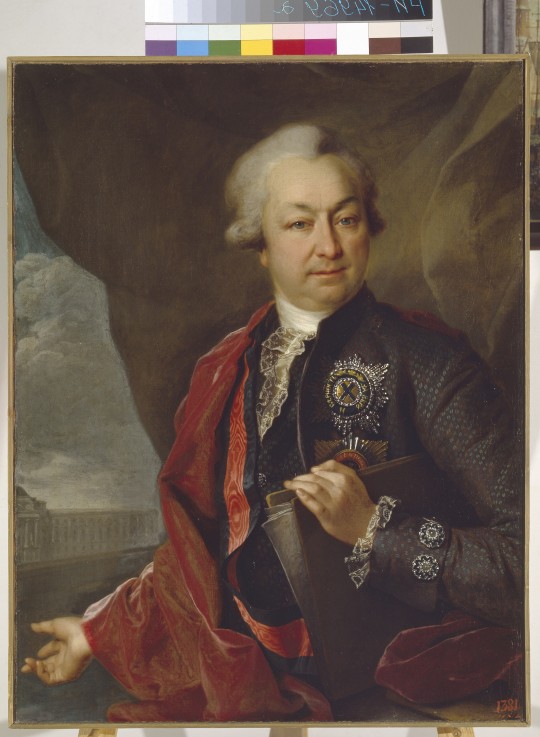 Porträt von Graf Iwan Iwanowitsch Schuwalow (1727-1797) von Dimitrij Grigorjewitsch Lewizkij
