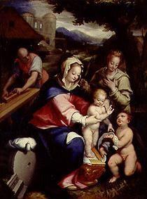 Die heilige Familie mit Katharina und Johannes.