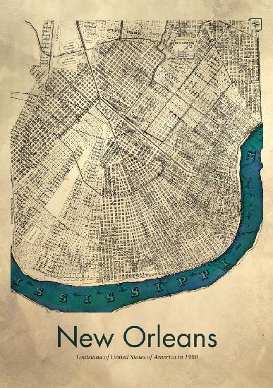 Karte von New Orleans
