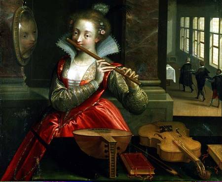 Allegory of Music (the Fluteplayer) von Dirk de Quade van Ravesteyn