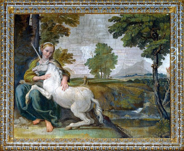 Domenichino / Maiden and Unicorn / 1602 von Domenichino (eigentl. Domenico Zampieri)