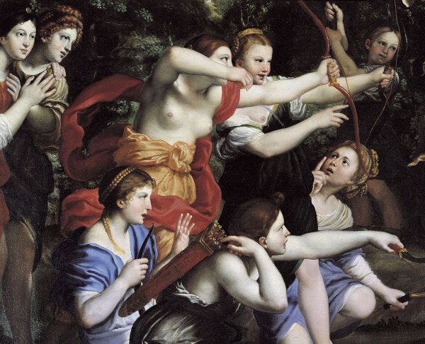 Domenichino, Jagd der Diana, Ausschnitt von Domenichino (eigentl. Domenico Zampieri)