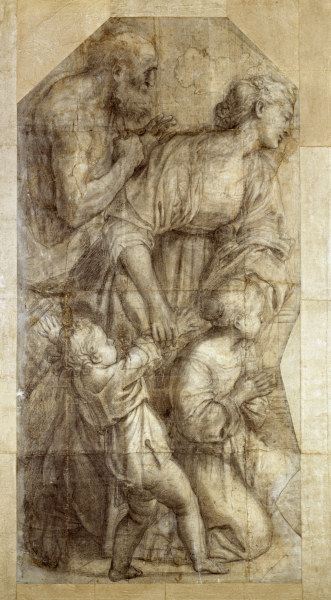 Domenichino, Linke Gruppe aus Cäcilie von Domenichino (eigentl. Domenico Zampieri)