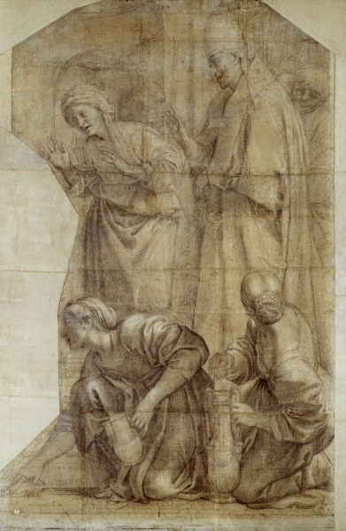 Domenichino, Rechte Gruppe aus Cäcilie von Domenichino (eigentl. Domenico Zampieri)