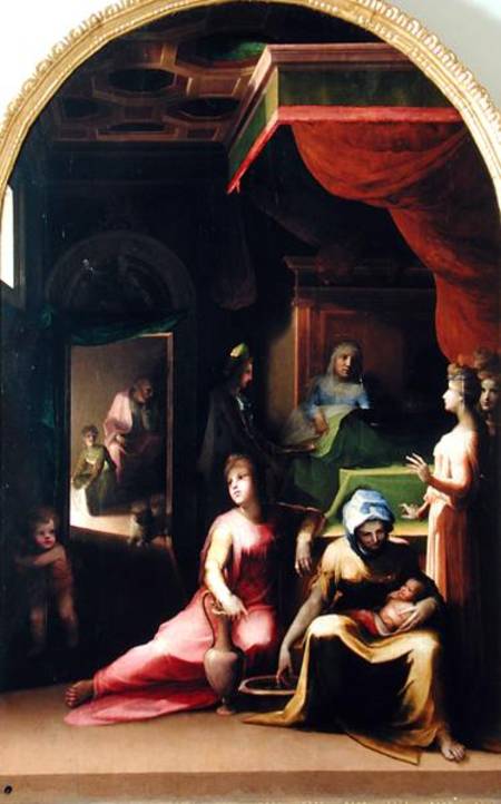 The Birth of the Virgin von Domenico Beccafumi