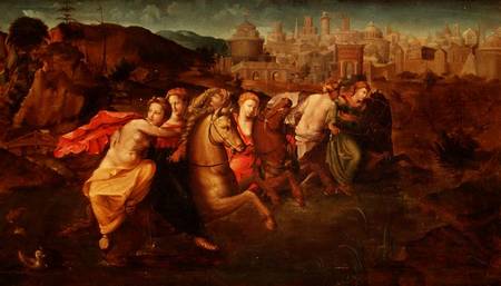 Cloelia: and the Virgins fleeing from the Field of Porsenna von Domenico Beccafumi