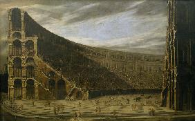Perspektive eines römischen Amphitheaters