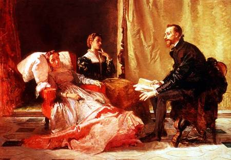 Tasso and Elenora D'Este von Domenico Morelli
