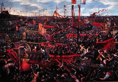The Battle of Salvore von Domenico Tintoretto