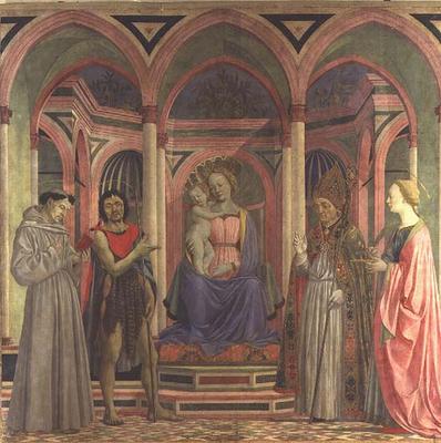Madonna and Child with St. Lucy, St. Francis, St. Nicolas and St. John the Baptist, from Santa Lucia von Domenico Veneziano